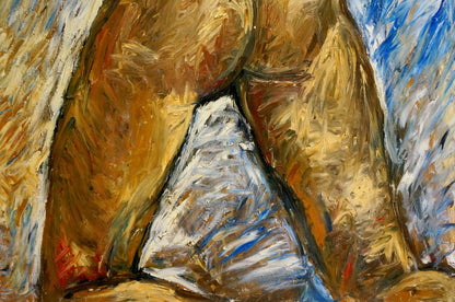 Oil painting Portrait of a naked girl Elena Shchekina