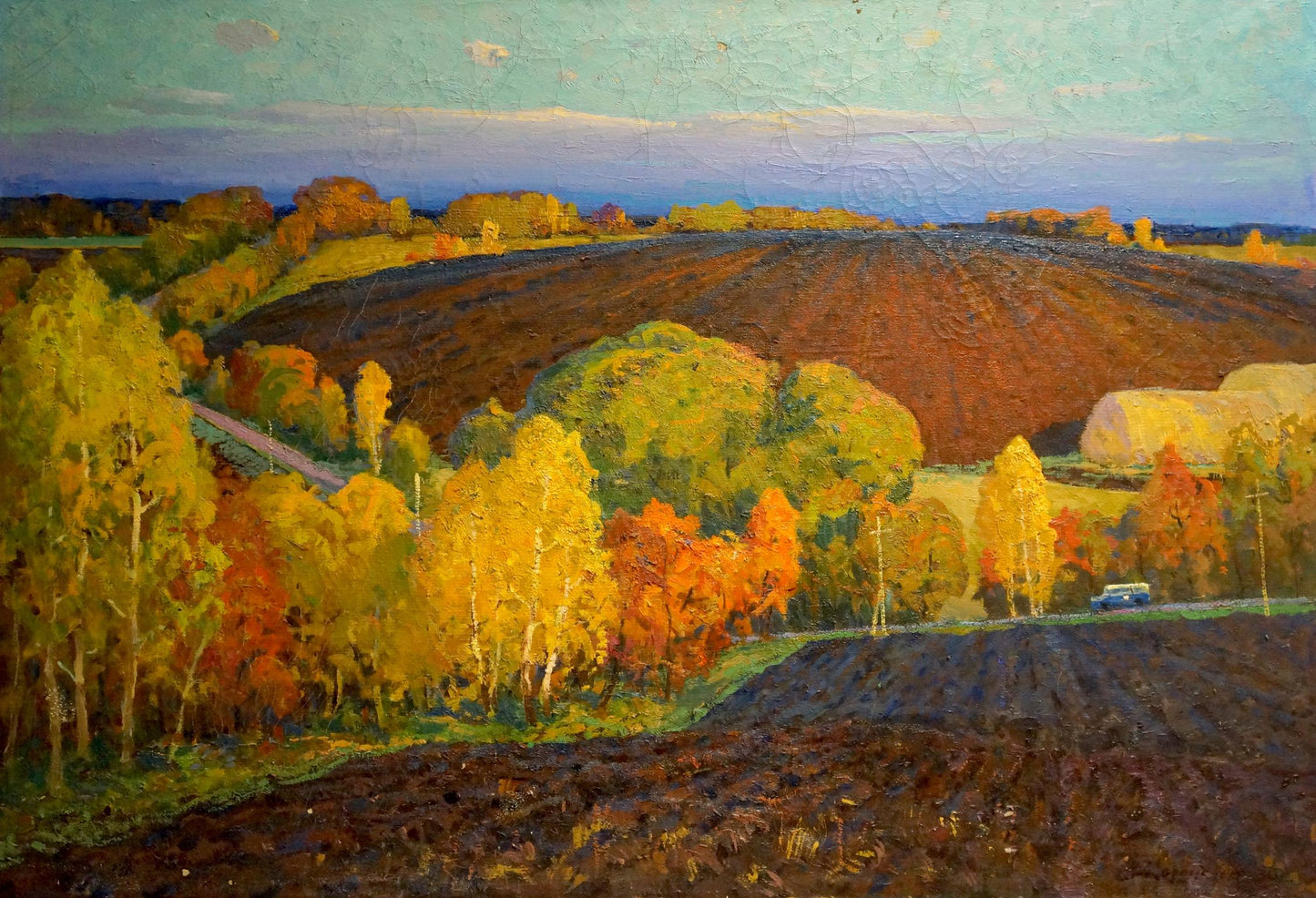 Oil painting Landscape of fields Korostelev Vladimir Alexandrovich