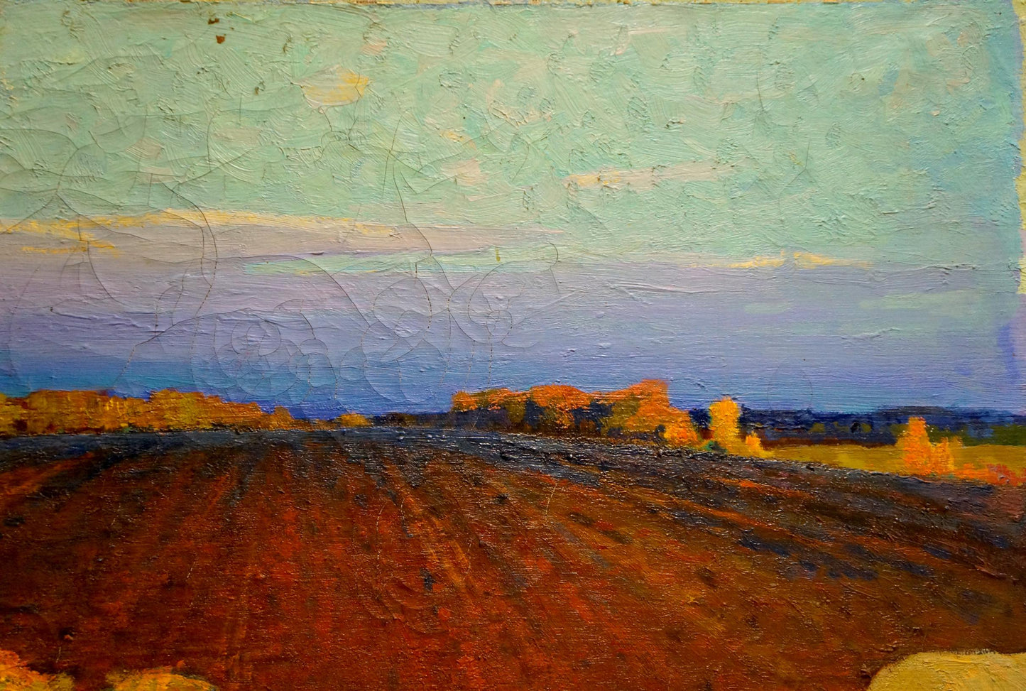 Oil painting Landscape of fields Korostelev Vladimir Alexandrovich