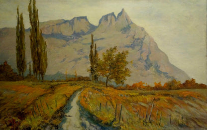 OIl painting Mountain landscape Ferber A.