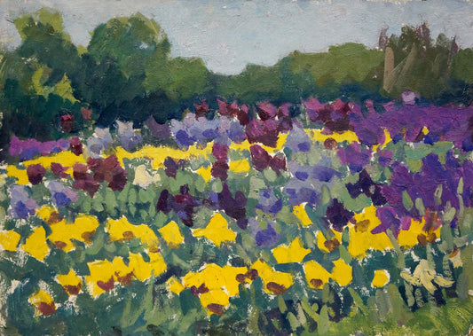 Oil painting Flower field Pokulity Konstantin Ivanovich
