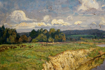 Rostislav Mikhailovich Zvyagintsev's scenic oil painting