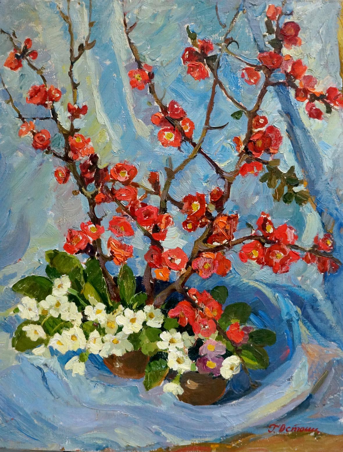 Oil painting Autumn flowers Ostanniy Galina Afanasevna