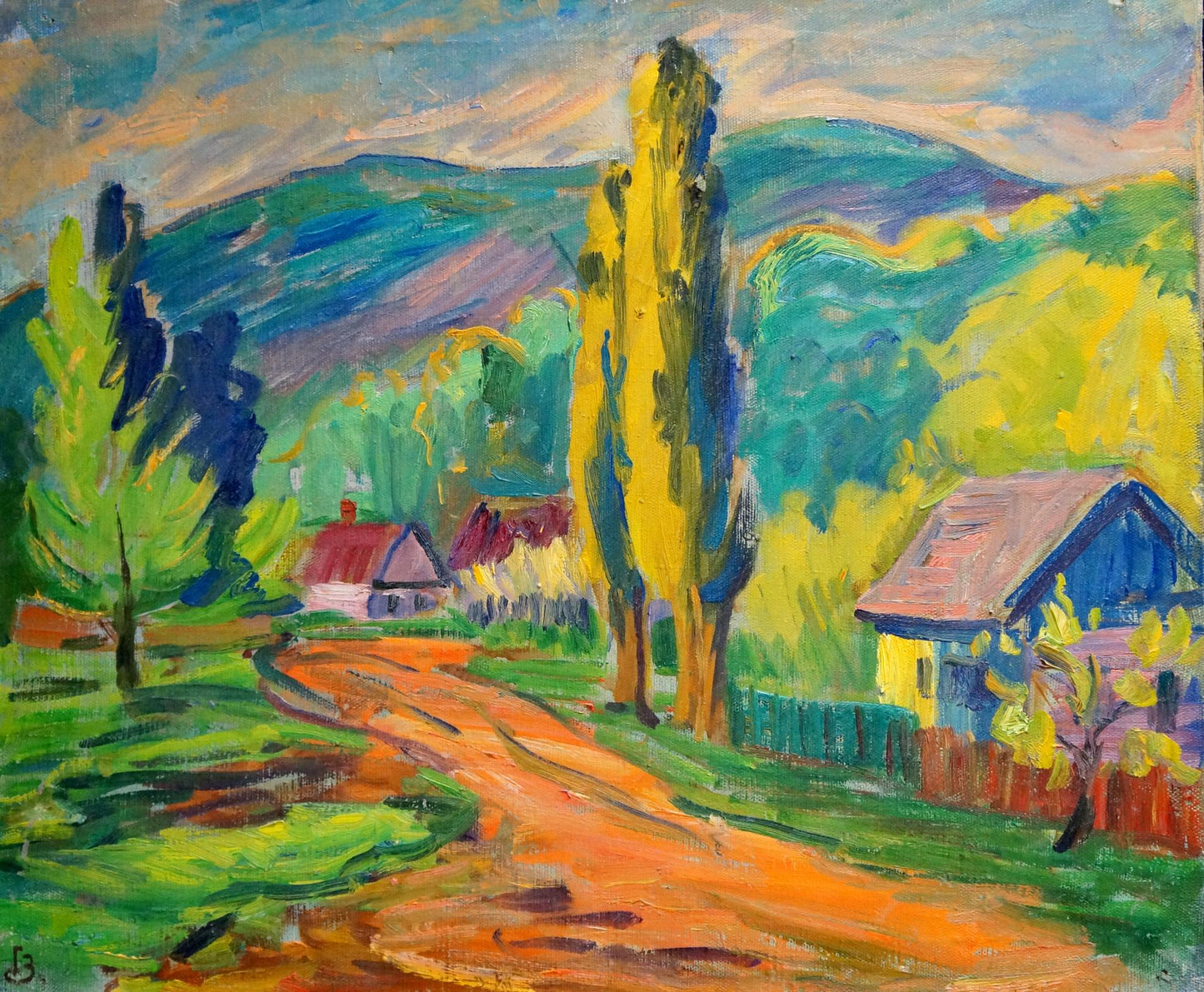 Oil painting Landscape of the village Zakharyan Gurgen Arutyunovich