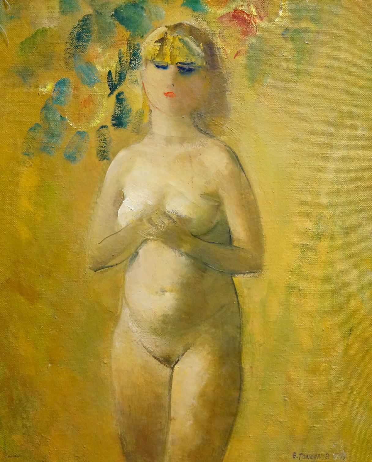 Oil painting Portrait of a naked girl Tolkunov Egor Egorovich