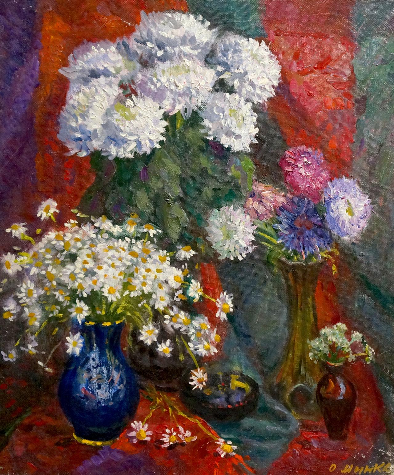 Oil painting Bouquet of flowers Mynka Alexander Fedorovich