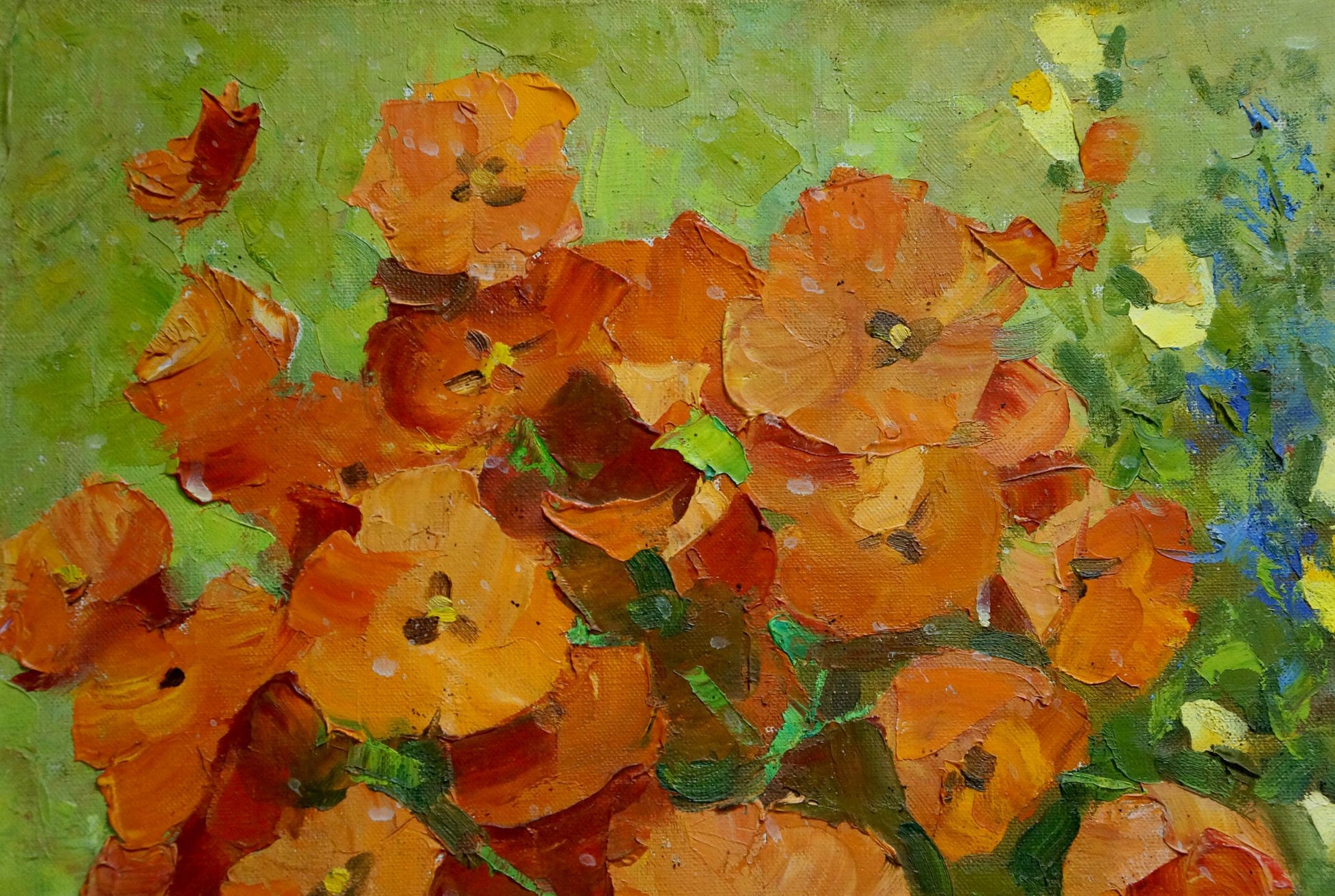 Smirnov Valentin Sergeevich's Oil Painting: Poppies in Bloom