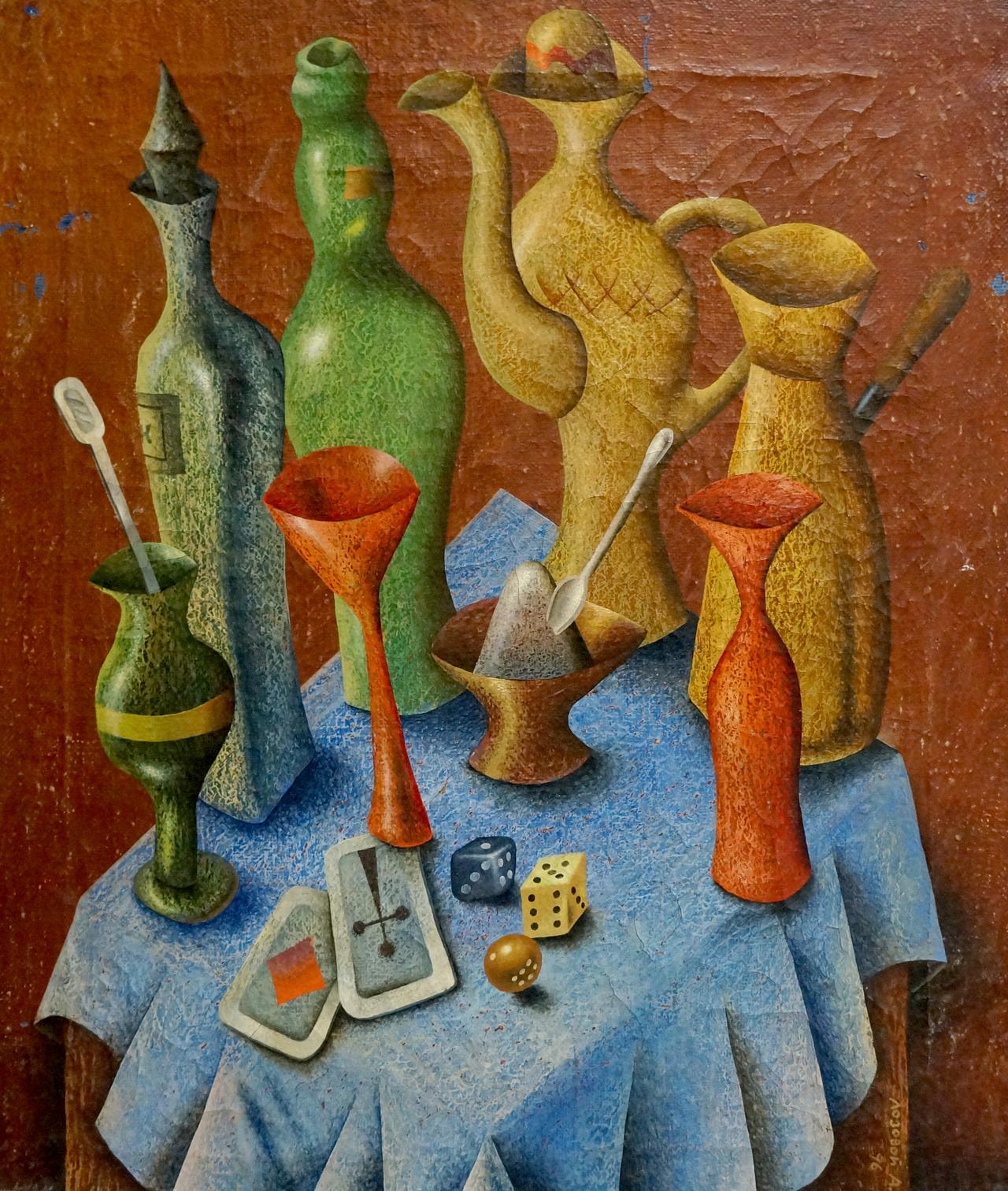 Abstract oil painting Still life Alexander Nikolaevich Lozovoi