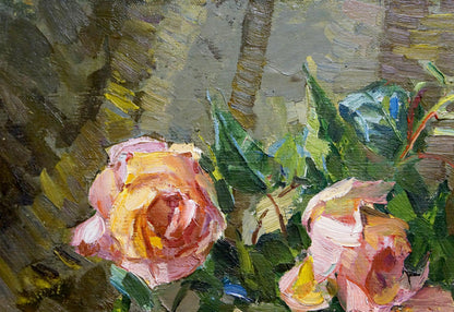 Oil painting Roses Vaysburg Yefim Yefimovich