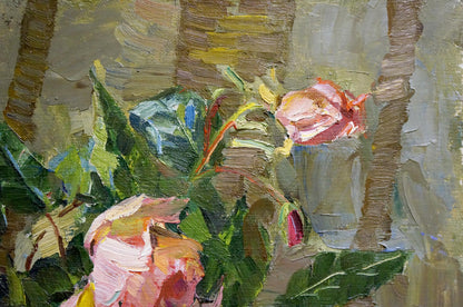 Oil painting Roses Vaysburg Yefim Yefimovich