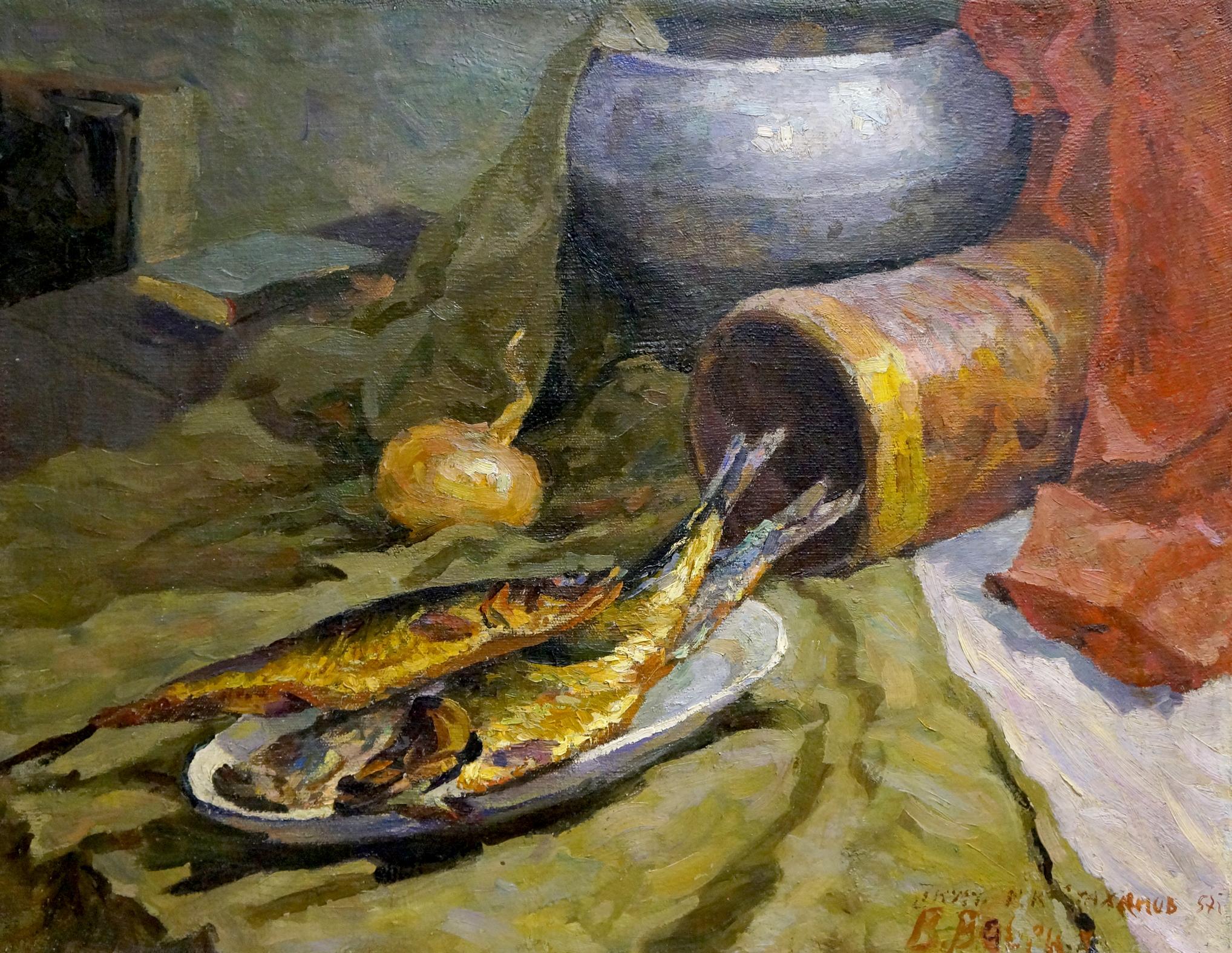 Oil painting Fish table Varennya Mykola Romanovych