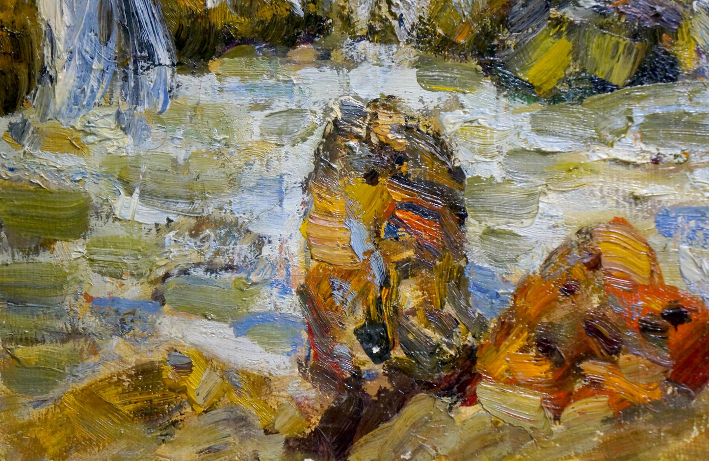 Oil painting Waves crash on the shore Petr Kolomoitsev