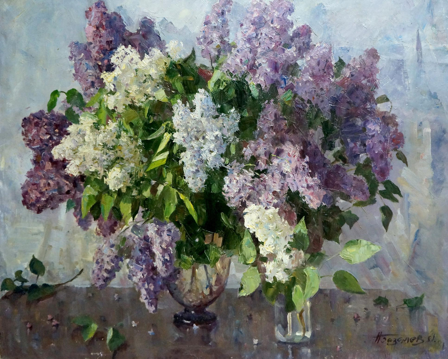 Oil painting Lilac Bazylev Nikolay Ivanovich