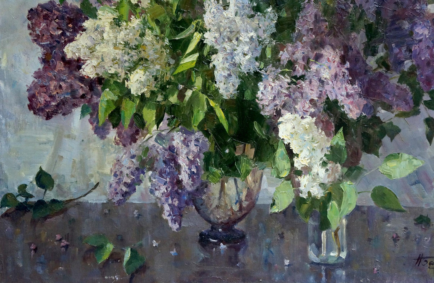 Oil painting Lilac Bazylev Nikolay Ivanovich