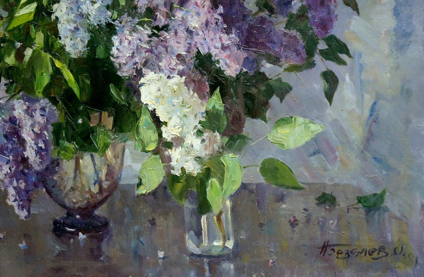 Oil painting Lilac Bazylev Nikolay Ivanovich