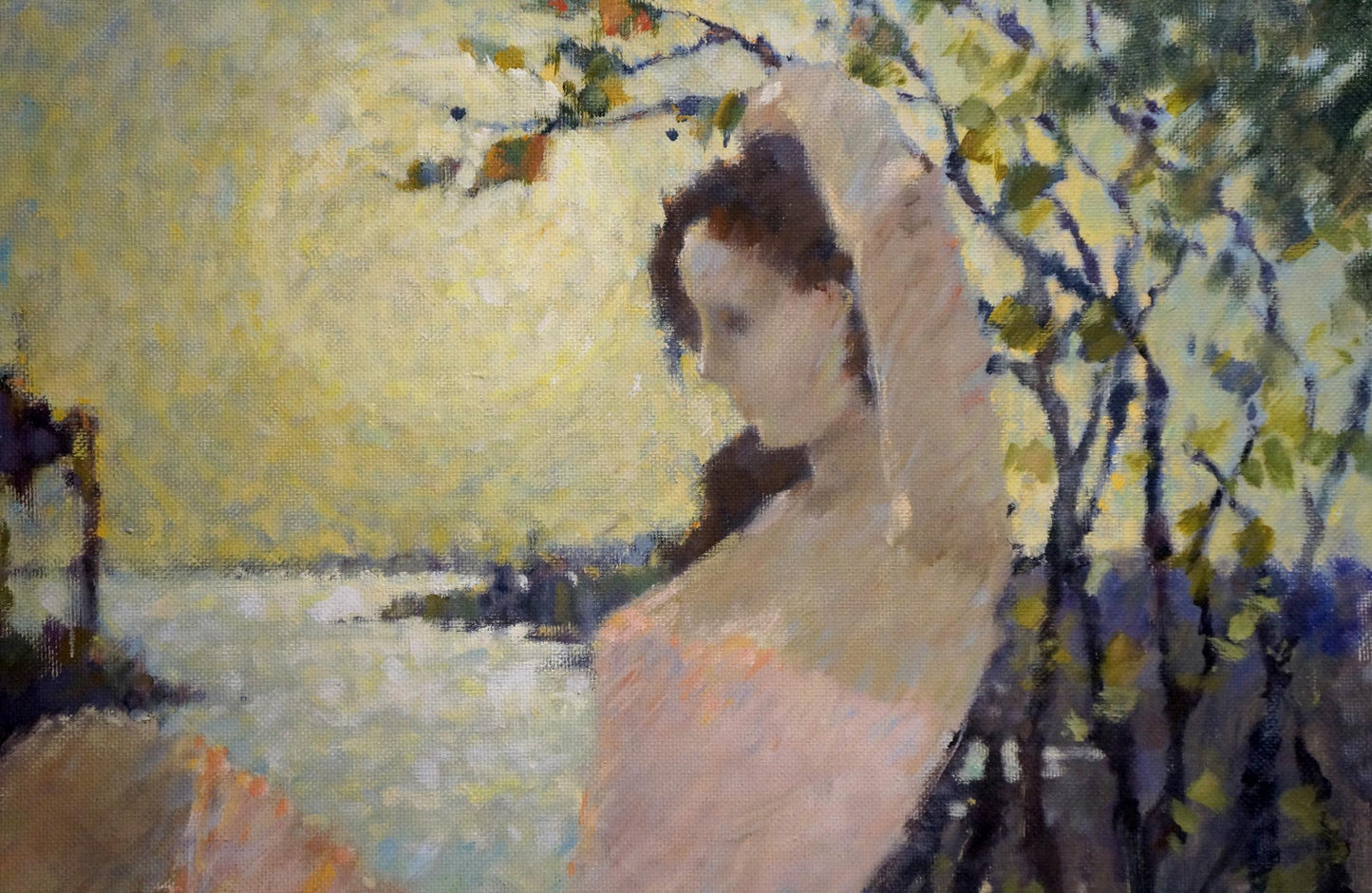 Oil painting Girl near the shore Zhurakovsky Victor Petrovich