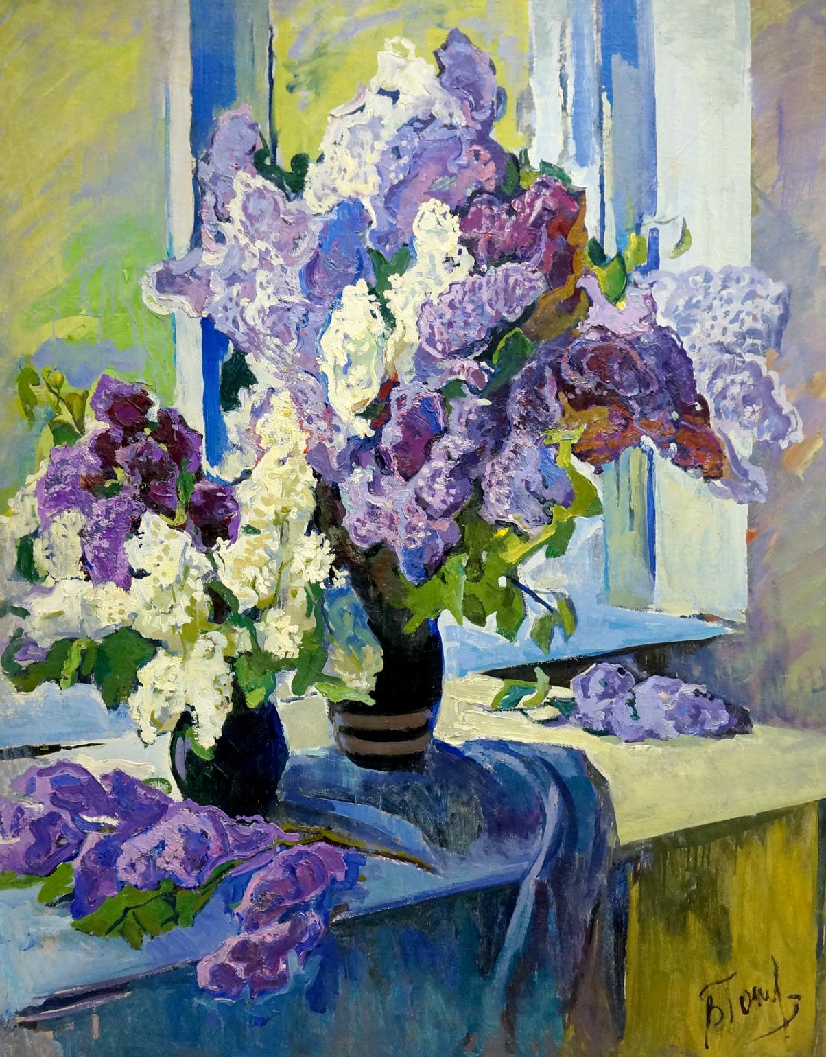 Oil painting Lilac by the window Tolpekin Yuri