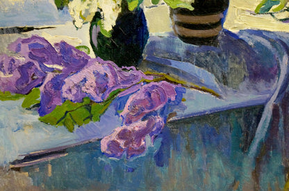 Oil painting Lilac by the window Tolpekin Yuri