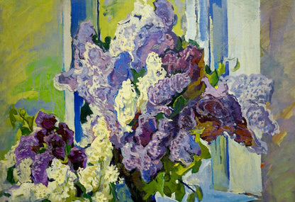 Oil painting Lilac by the window Tolpekin Yuri