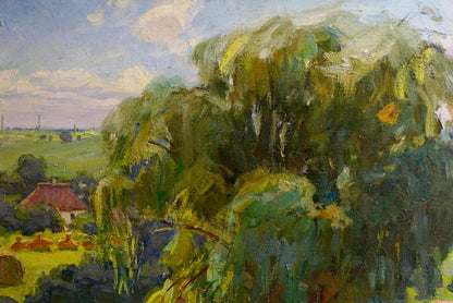 Oil painting Haystacks Basanets Yuri Petrovich