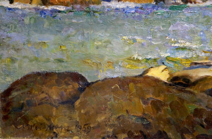 Oil painting Near the shore Zharenko Lavrentiy Semenovich