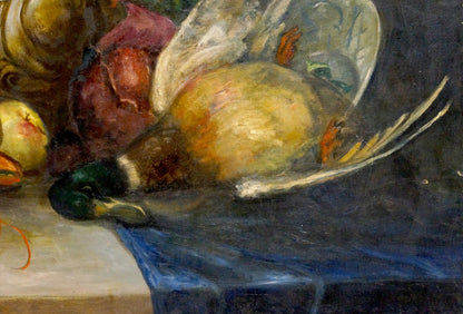 Oil painting Still life with a feast Unknown artist