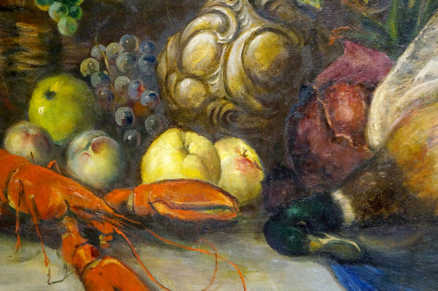 Oil painting Still life with a feast Unknown artist