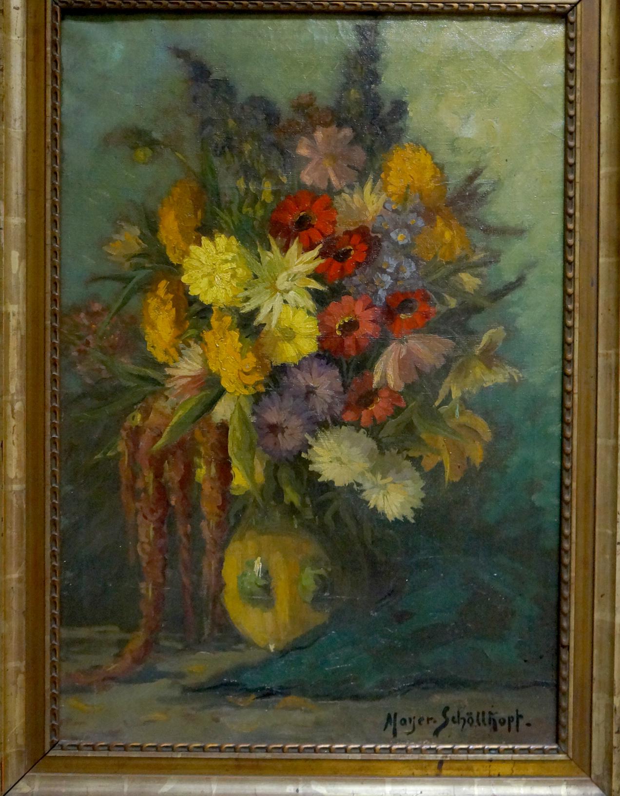 Oil painting Bouquet of Native Flowers European artist