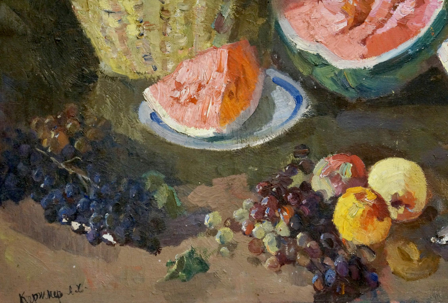 Oil painting Still life full of fruits Alexander Kerzhner