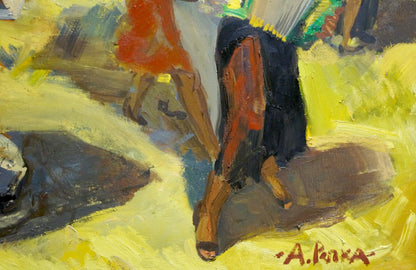 Oil painting Dancing Sailors Repka Alexander Sergeevich