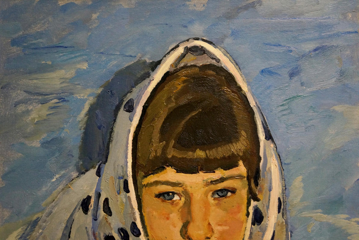 Vladimir Grigorievich Vlasov's oil masterpiece, Girl's Portrait