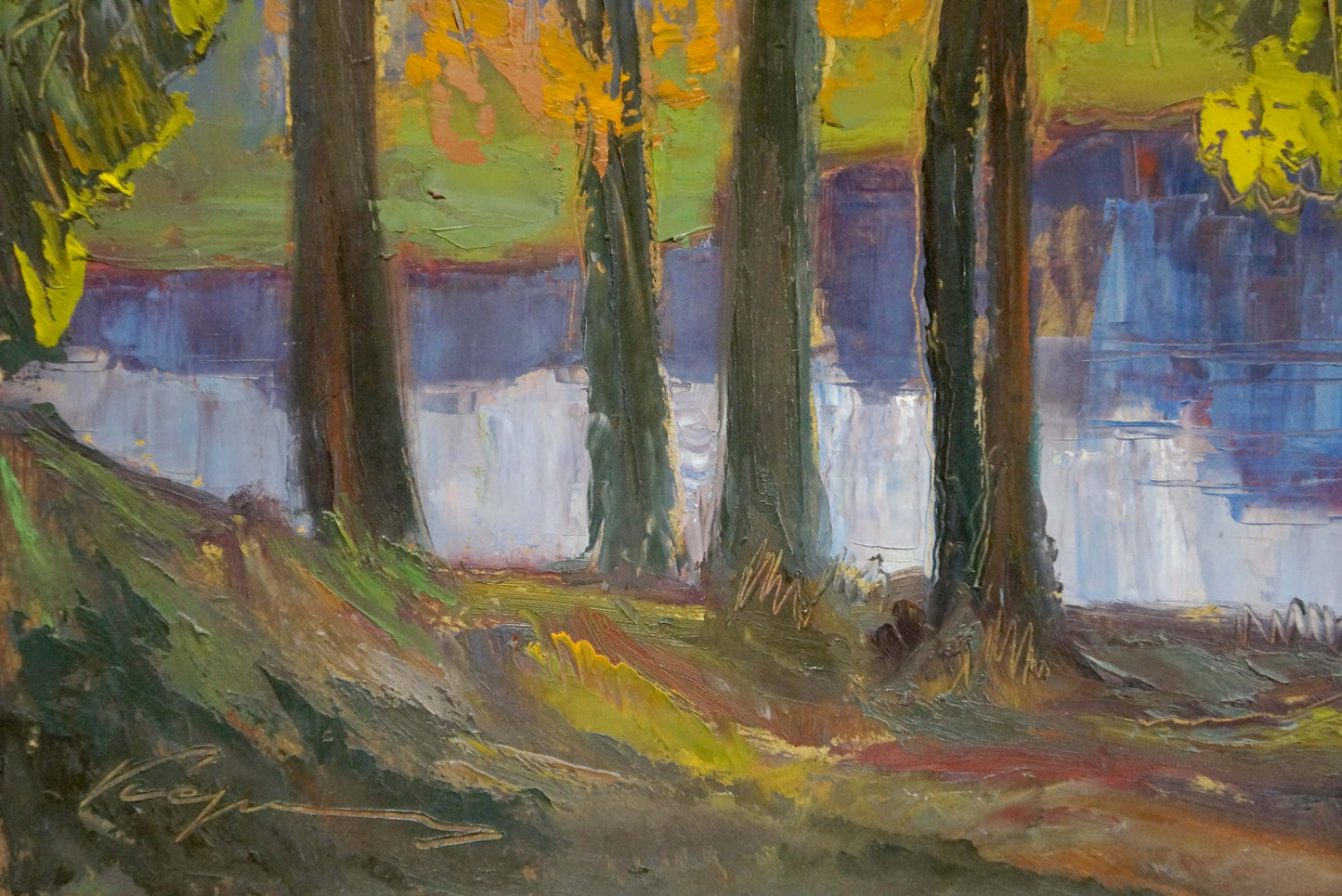 Oil painting Lake in the forest Nikolay Keretchanin