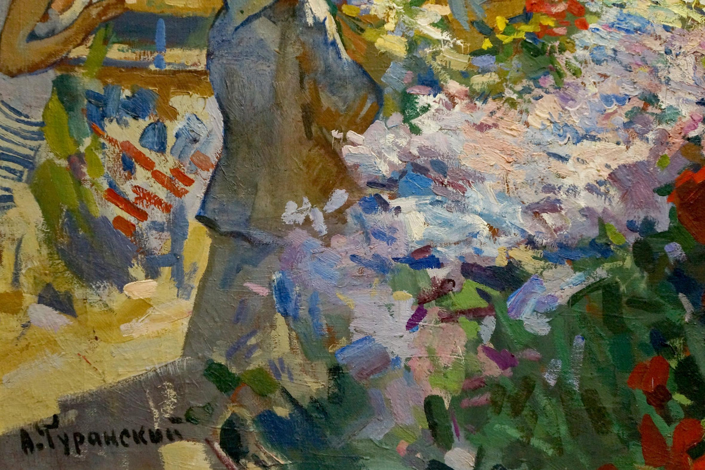 Oil painting On the market Turansky Alexander Alekseevich