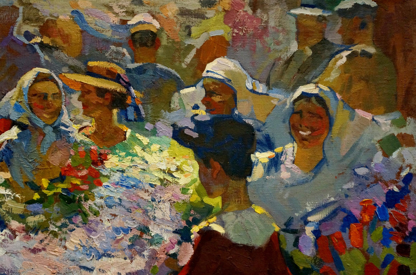 Oil painting On the market Turansky Alexander Alekseevich