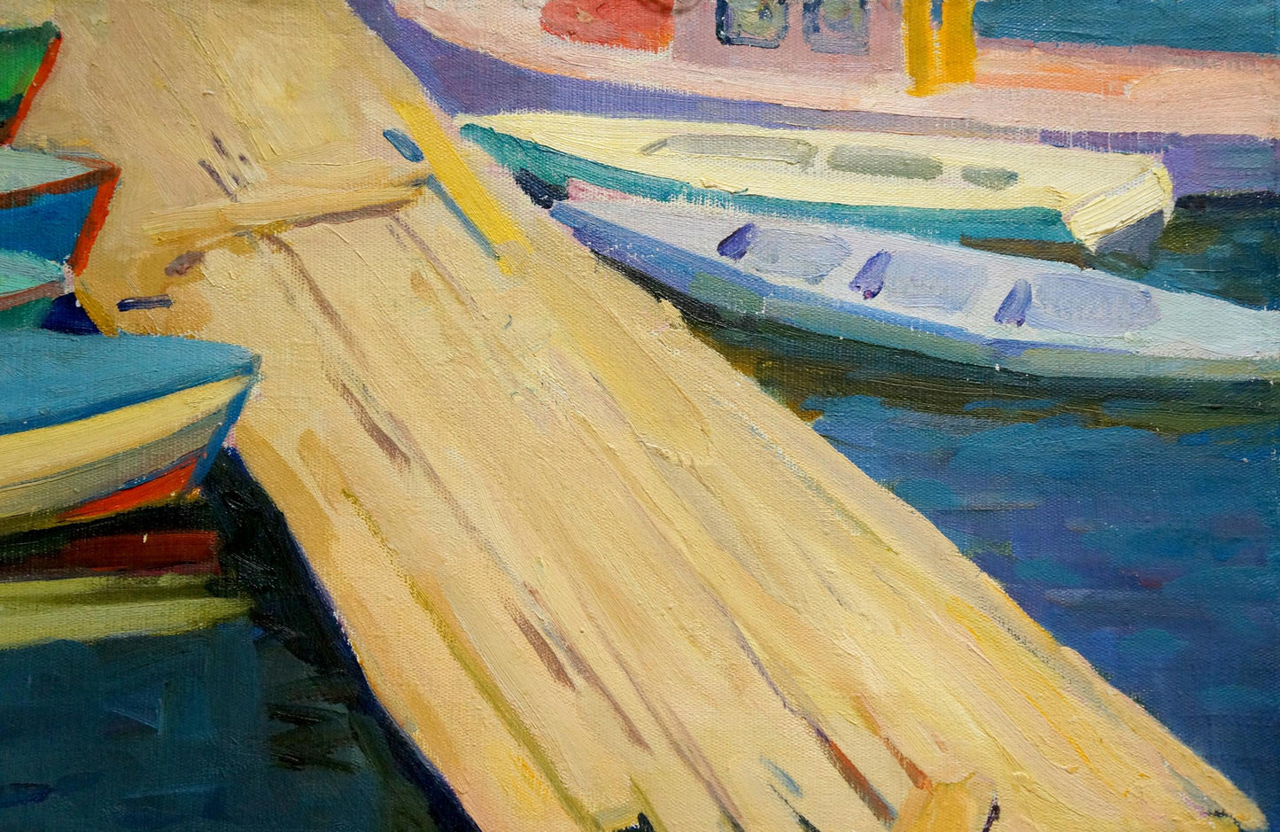 Oil painting Ferry boats Atayan Armen Arshakovich