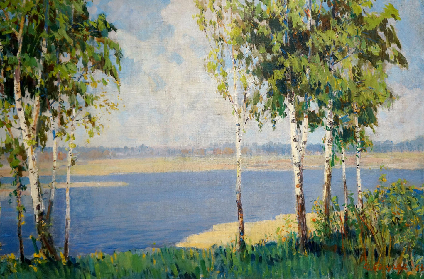 Oil painting Birches by the river Bezugly Daniil Ivanovich