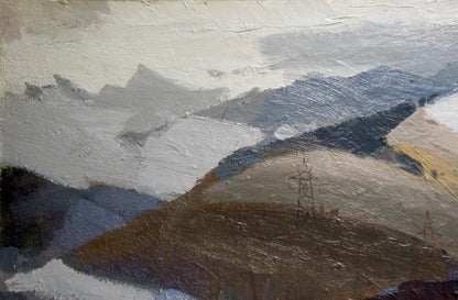 Oil painting Mountain landscape Golubev Vasily Ivanovich