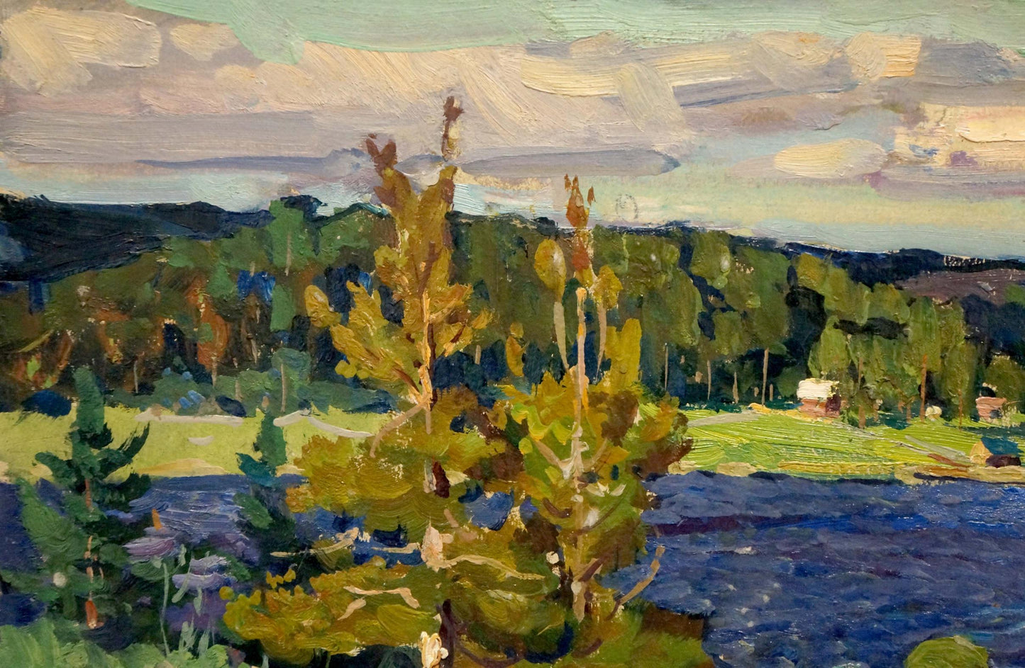 Oil painting Lake Fomin Anatoly Nikiforovich