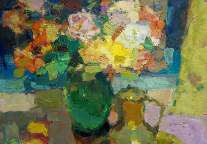 Oil painting Night roses Schwab Vladimir