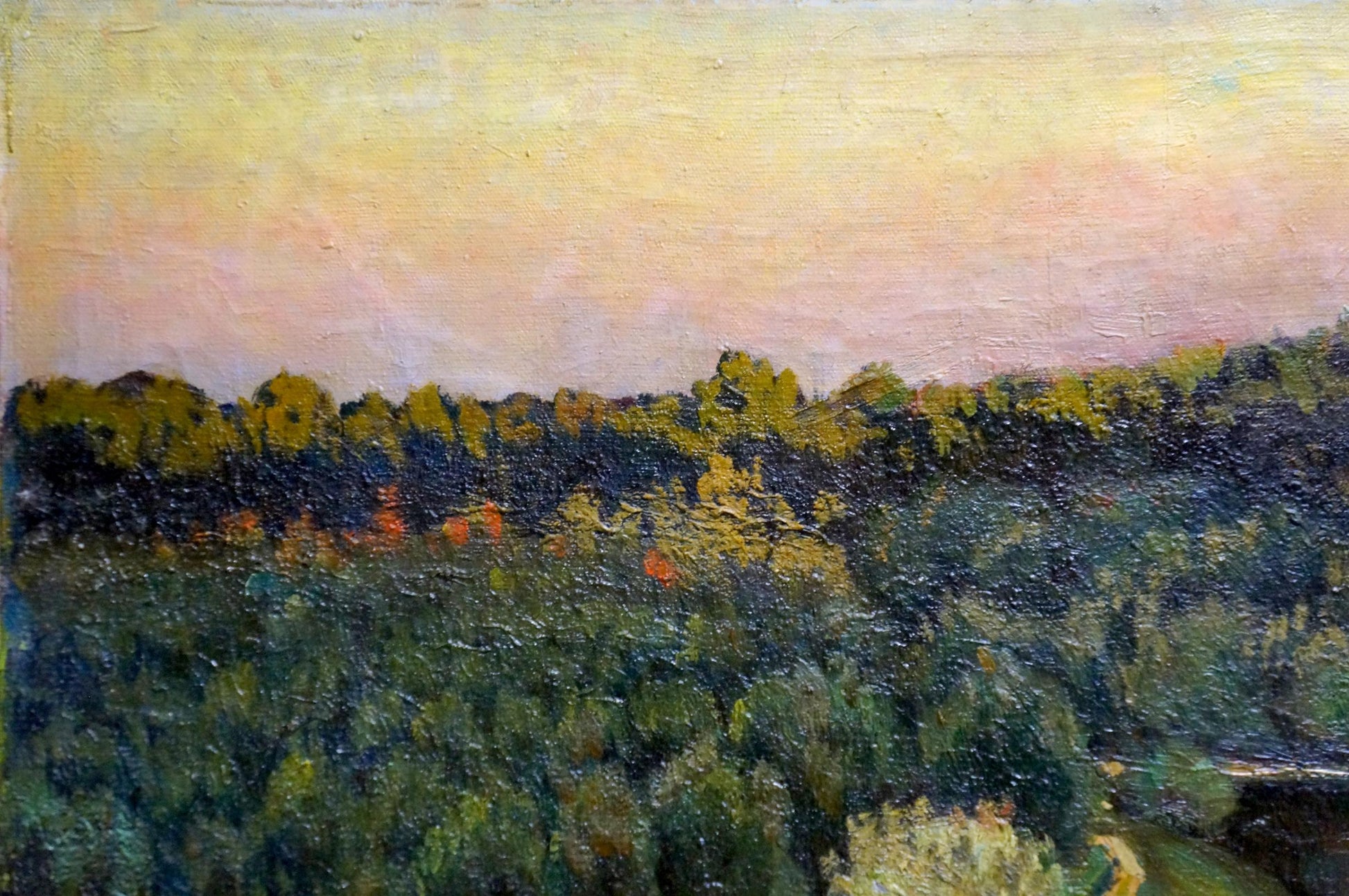 Oil painting "Landscape" by Poymanov, depicting serene natural vistas.