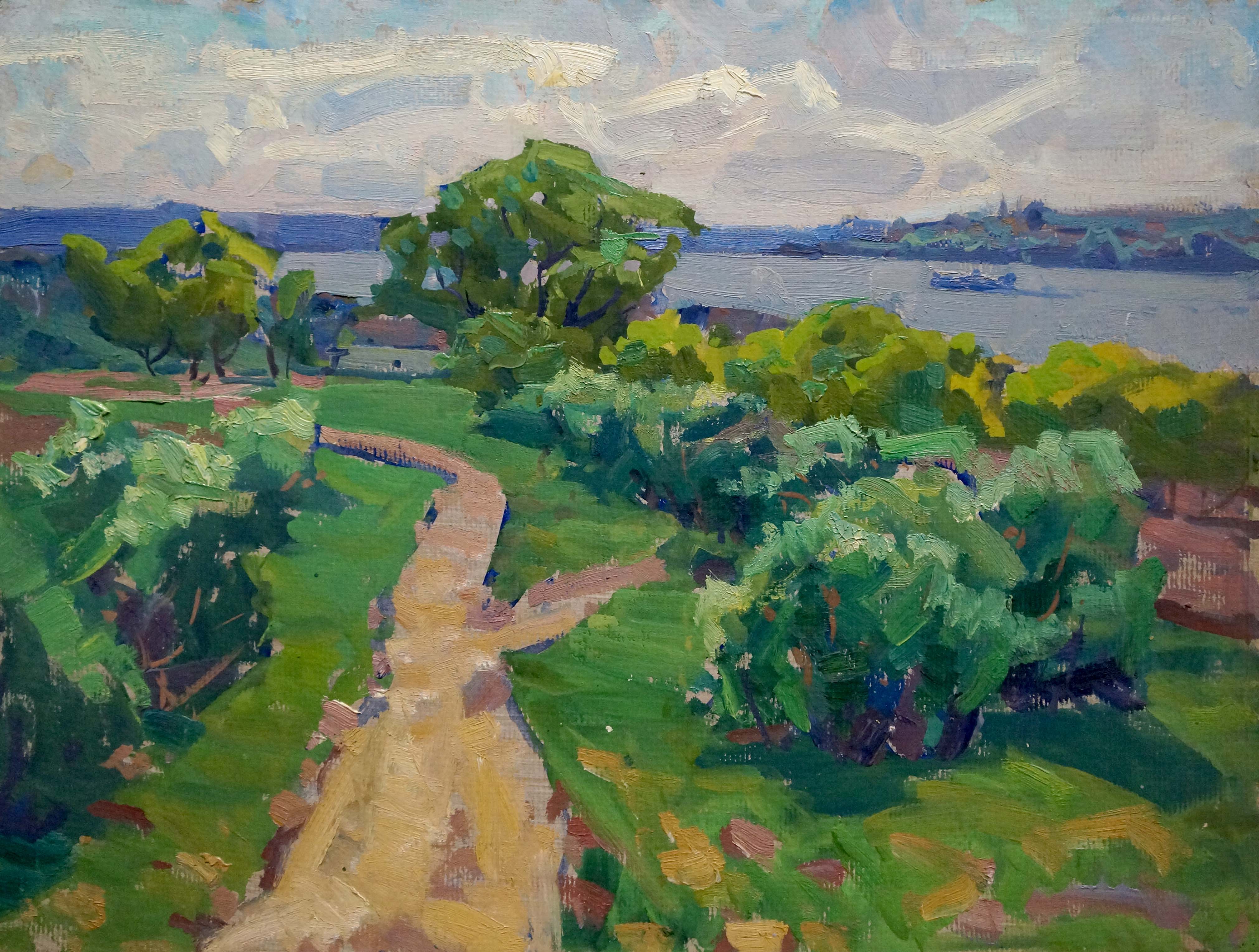 Oil painting Warm summer day Anatoly Fomin
