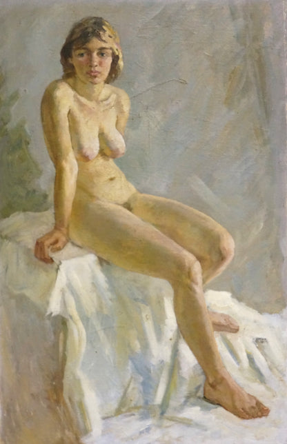 Oil painting P. Yakimchuk Portrait of a naked girl
