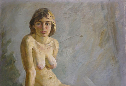 Oil painting P. Yakimchuk Portrait of a naked girl