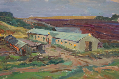 Oil painting Farm Fomin Anatoly Nikiforovich