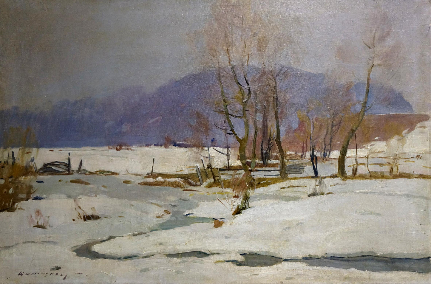 Oil painting Gray day Kashshay Anton Mikhailovich