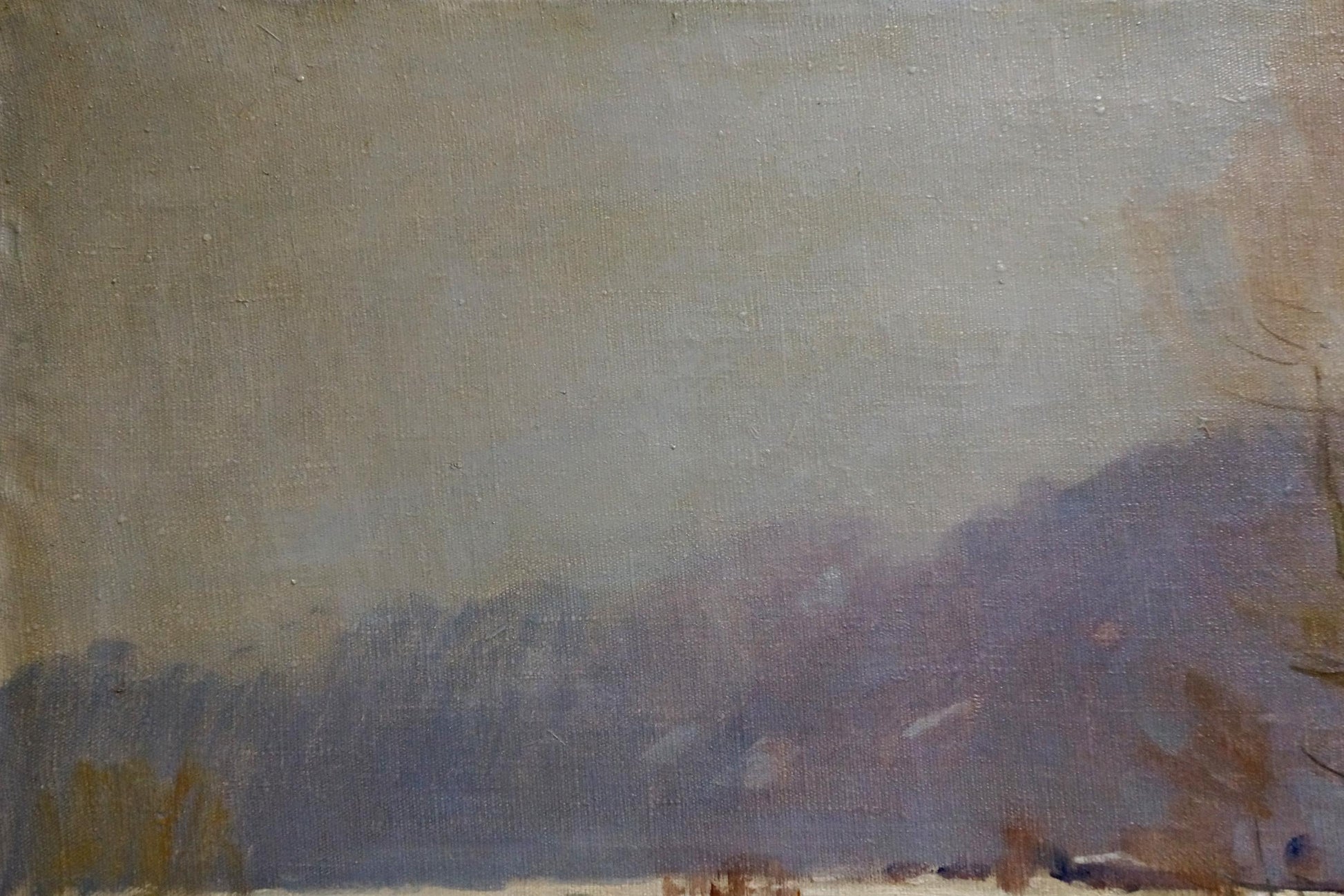 Gray Day depicted in oil by Anton Mikhailovich Kashshay