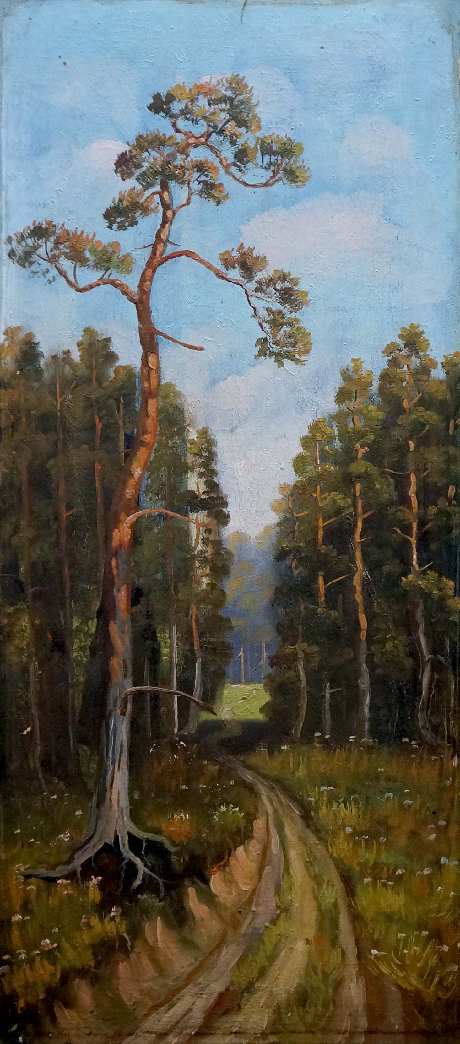 Oil painting Path in the summer forest Unknown artist