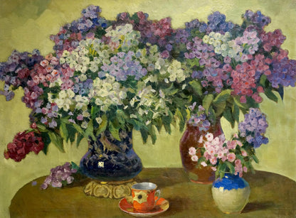 Oil painting Phlox Suponin Petr Mikhailovich