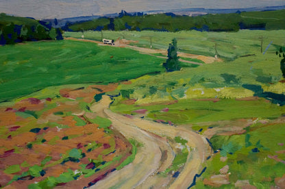 Oil painting Road to town Fomin Anatoly Nikiforovich