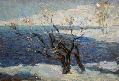 Oil painting Cold day Stremsky Alexander Ivanovich